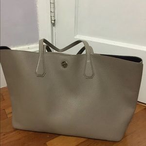 TORY BURCH PERRY TOTE HANDBAG French Gray Tote Bag